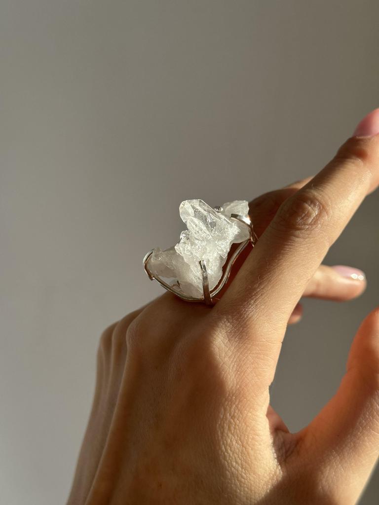 Кольцо с горным хрусталем