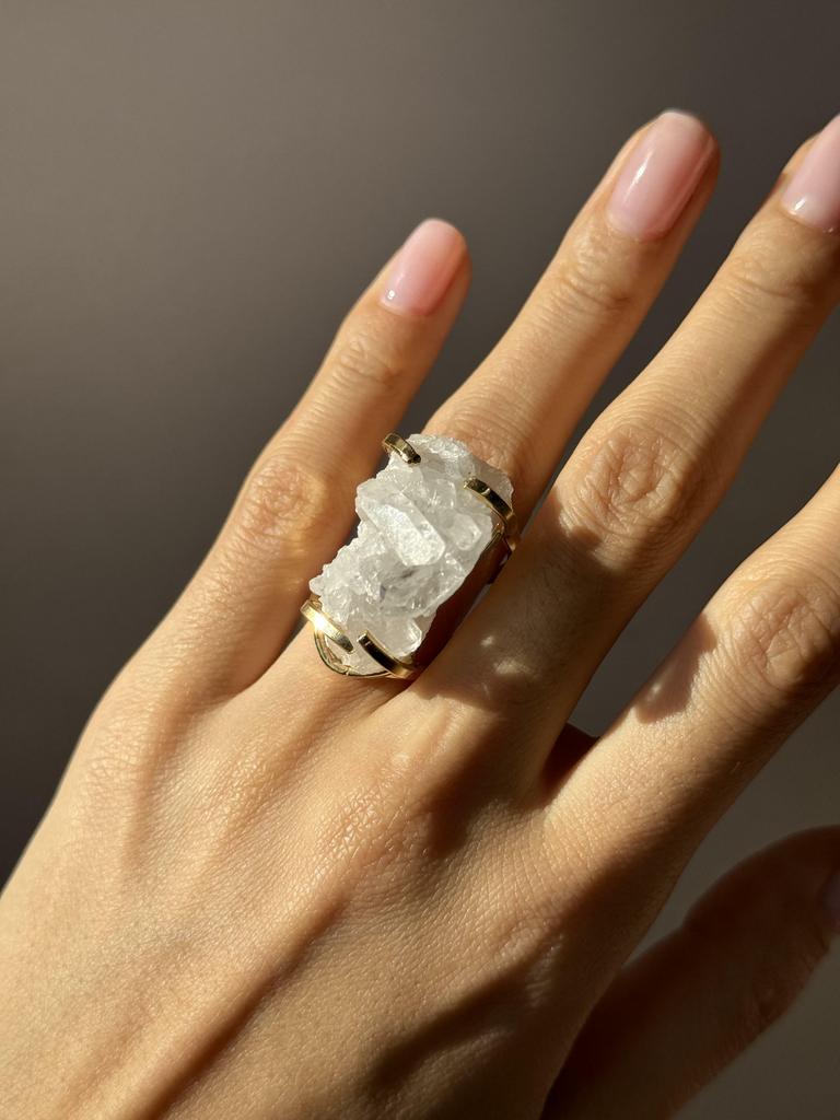 Кольцо с горным хрусталем