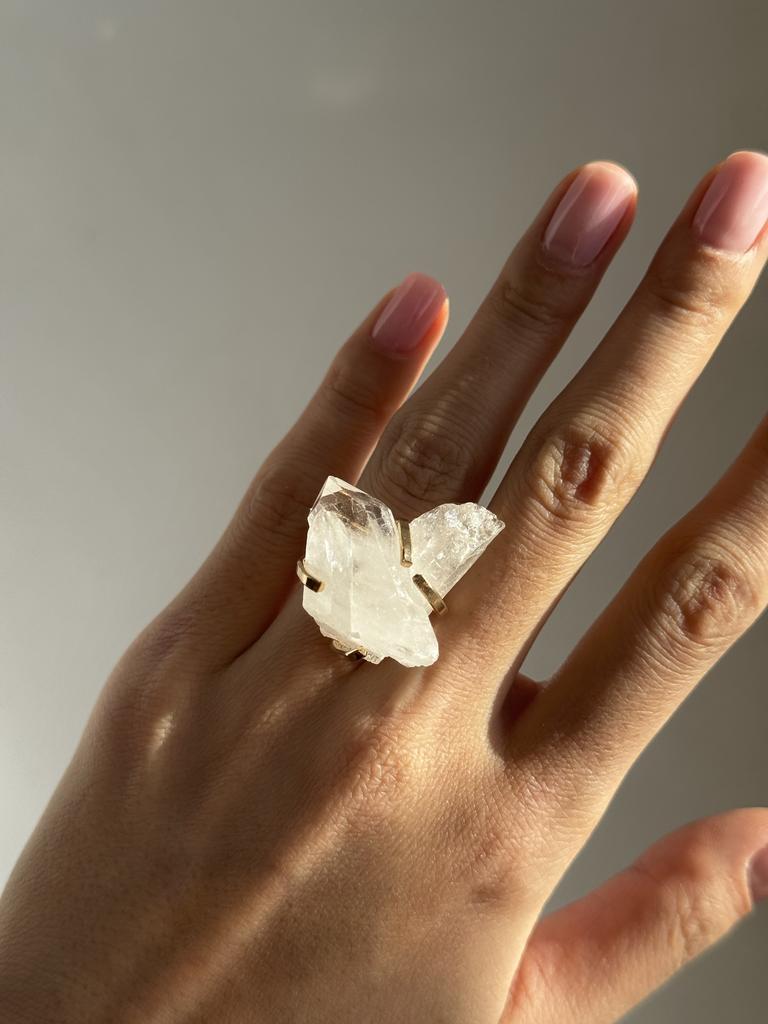 Кольцо с горным хрусталем