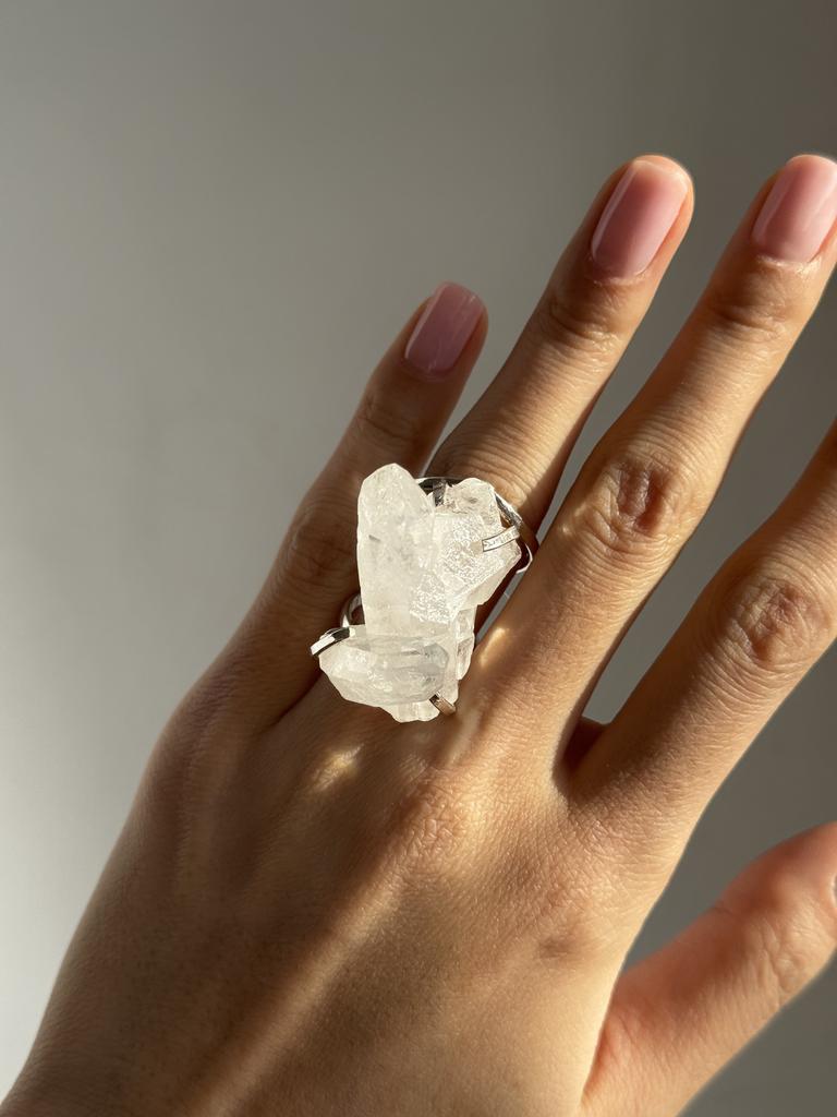 Кольцо с горным хрусталем