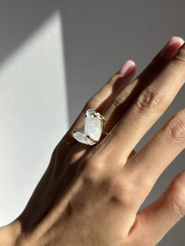 Кольцо с горным хрусталем