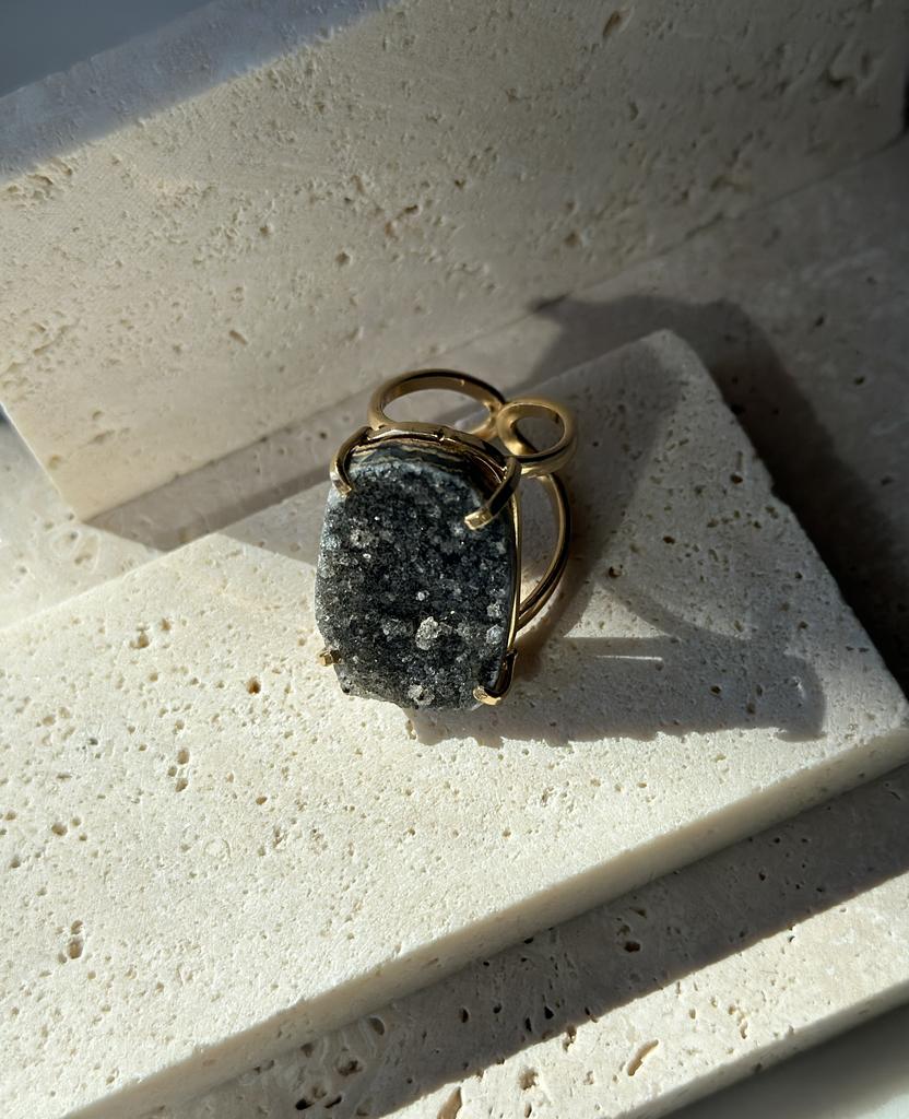 Кольцо с агатом