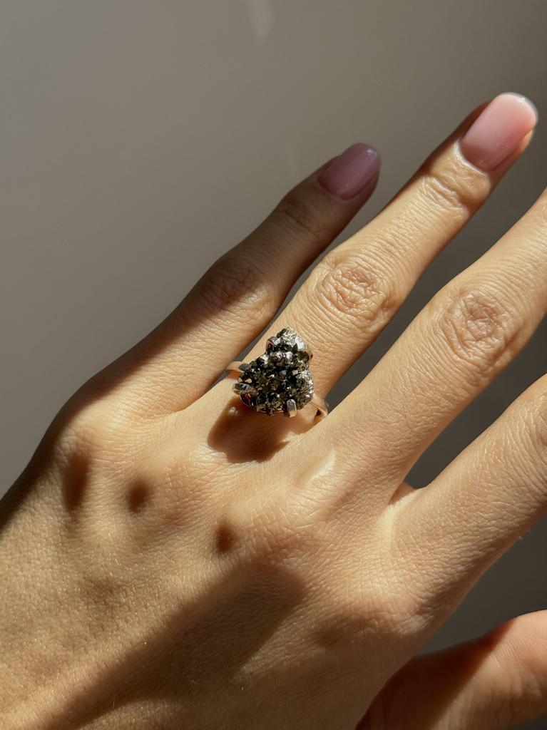 Кольцо с пиритом