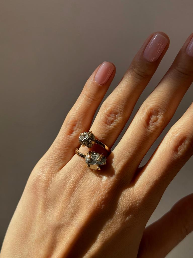 Кольцо с двойным пиритом