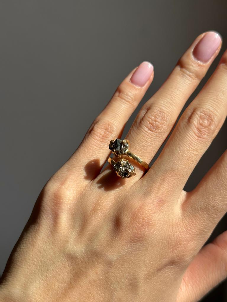 Кольцо с двойным пиритом