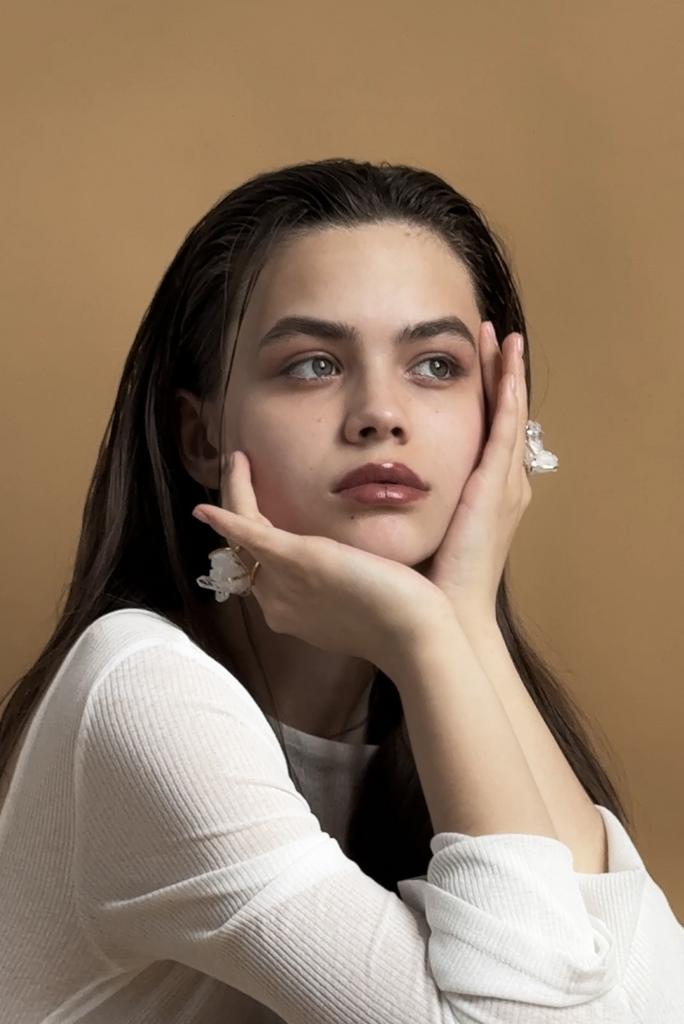 Кольцо с горным хрусталем 17 - 21,5 размер