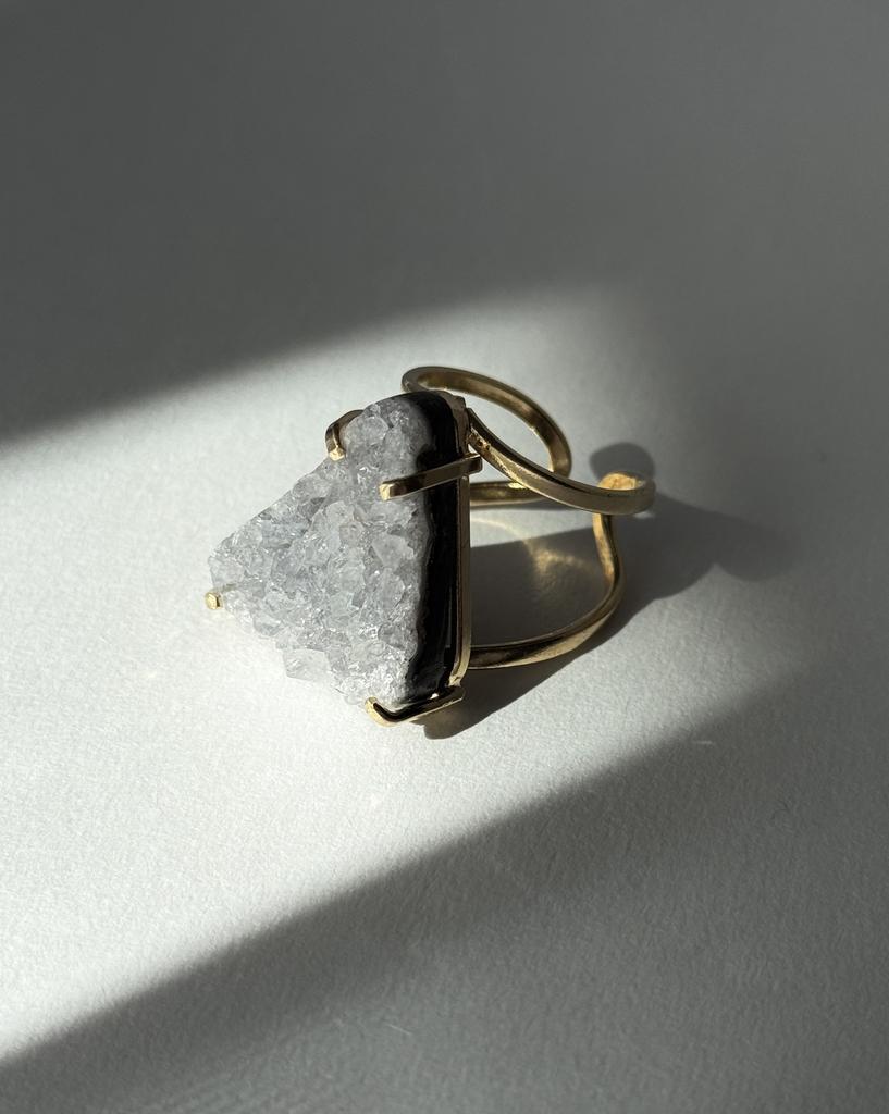 Кольцо с агатом 17 - 21 размер