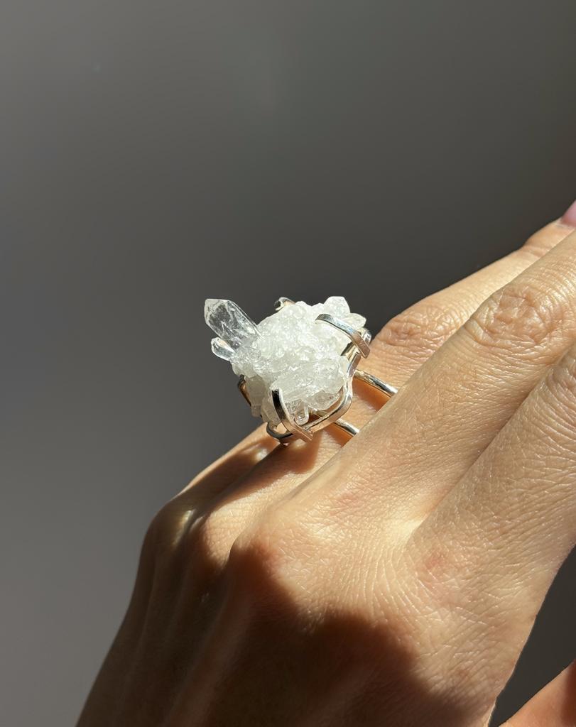 Кольцо с горным хрусталем