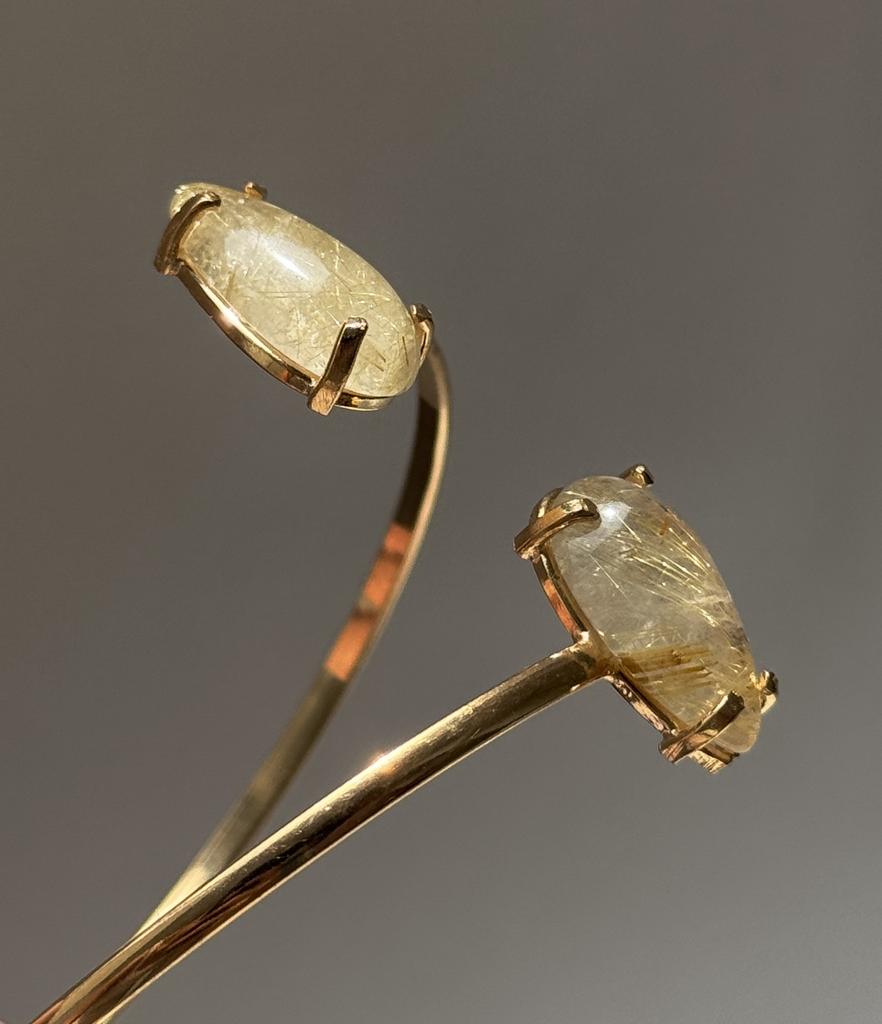 Браслет с двойным рутиловым кварцем