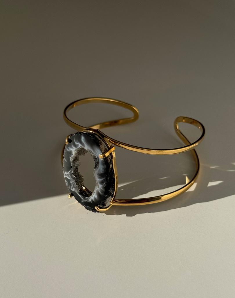 Браслет со срезом агата