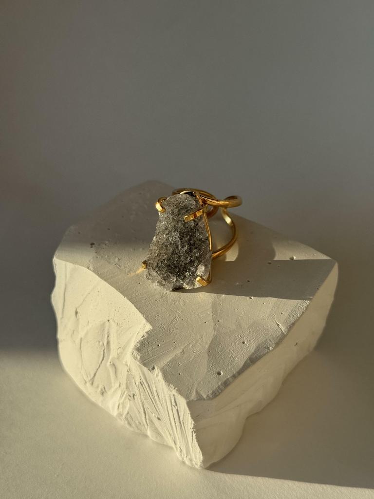 Кольцо с друзой агата