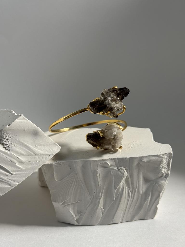 Браслет двойным раухтопазом