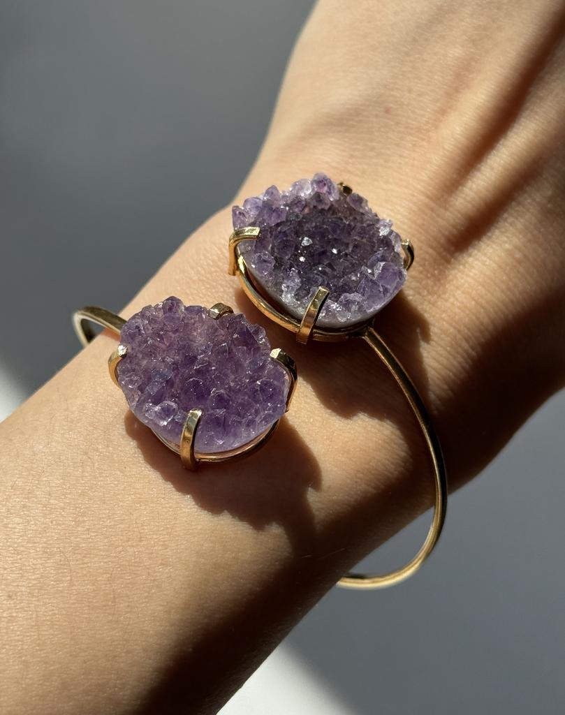 Браслет с двойным аметистом