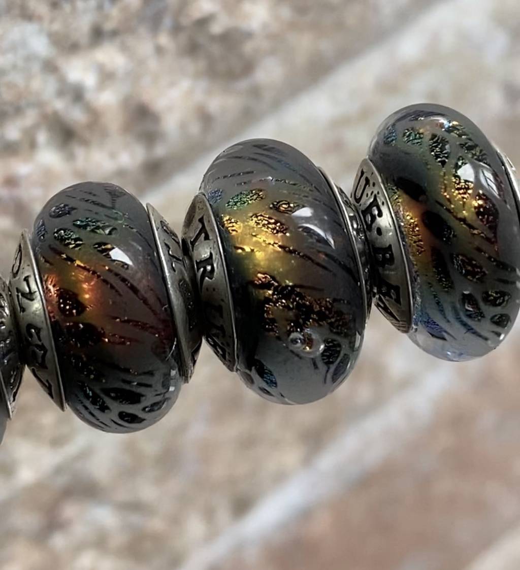 Live Harvest Etched Dichro BEAD/DANGLE