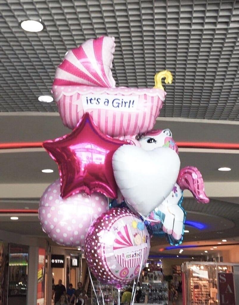 фото шаров для новорождённой с пони