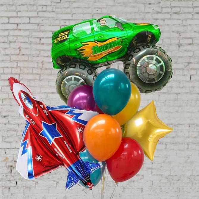 фото композиции из шаров на день рождения мальчику