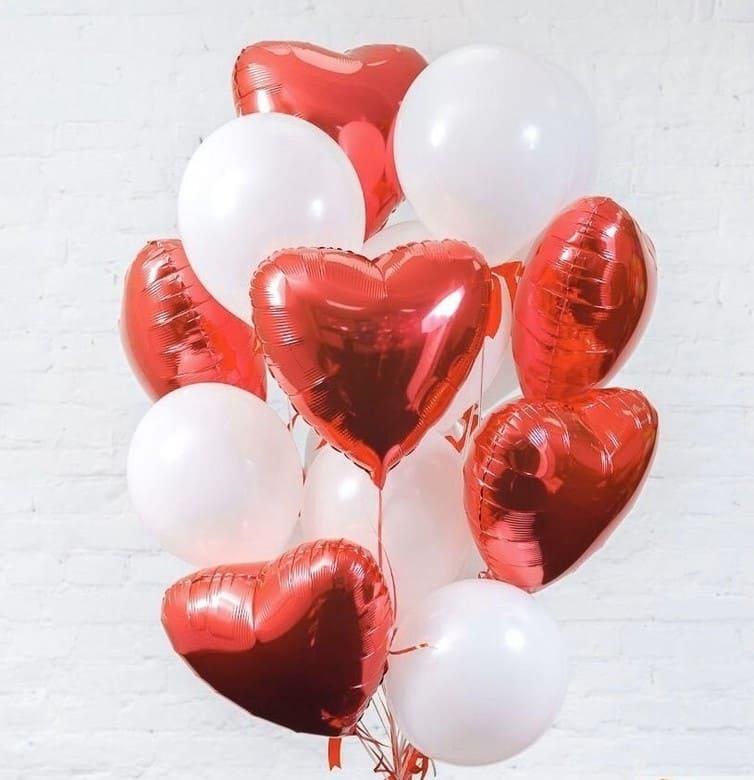 фото букета шаров на 14 февраля