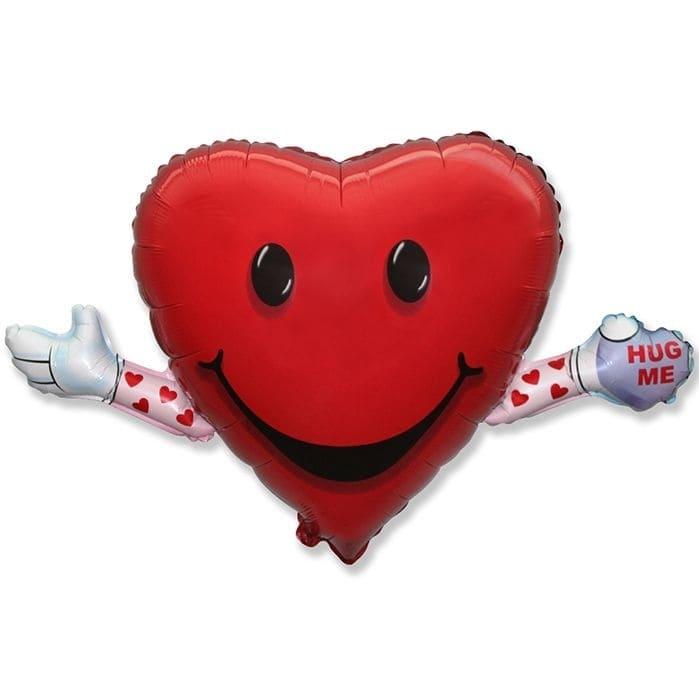 фото на белом фоне шар в виде сердца с ручками