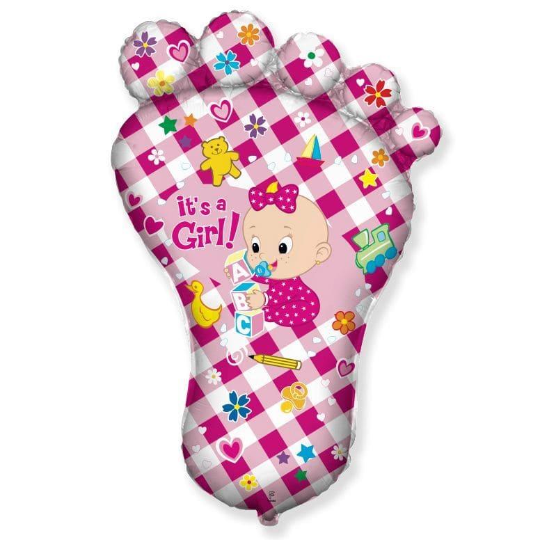 фото на белом фоне шар в виде ножки малыша