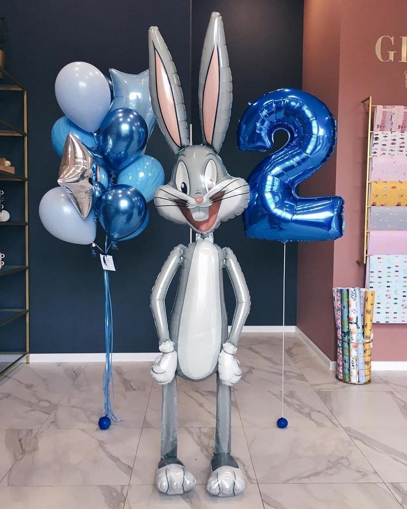 фото фольгированный шар ходячая фигурка в виде кролика