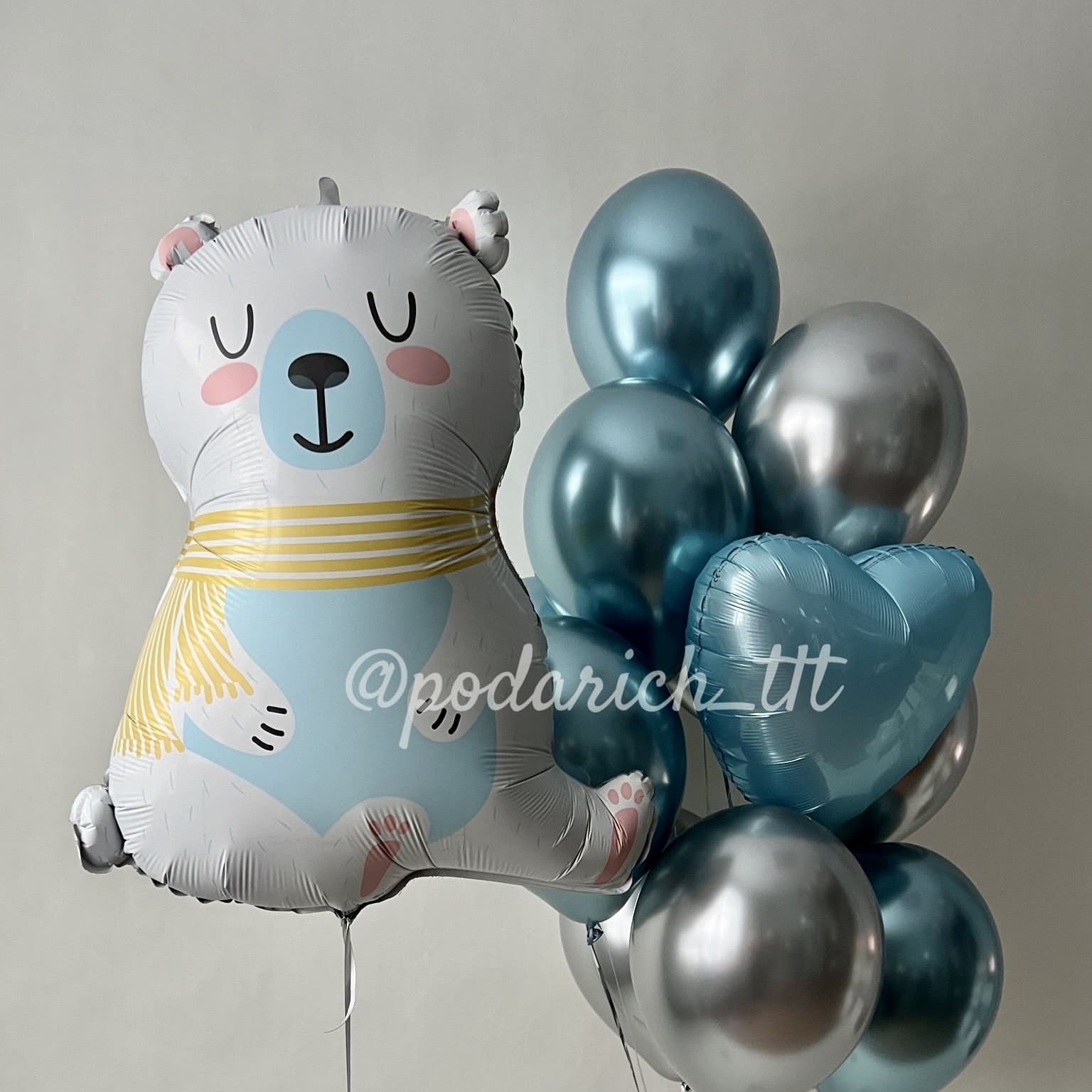 фото шары с шаром-фигурой в виде медвежонка