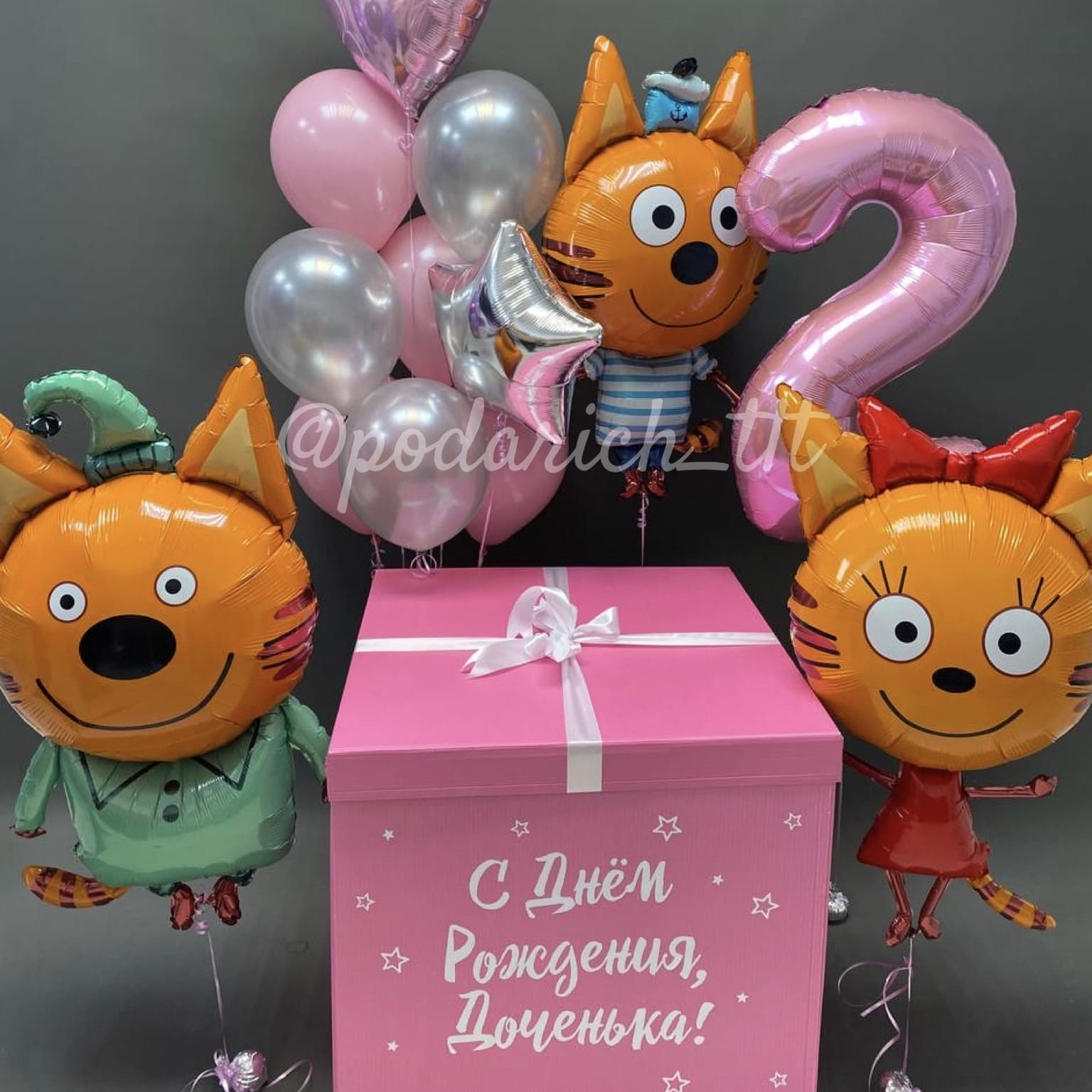 фото шары с персонажами мультфильма три кота