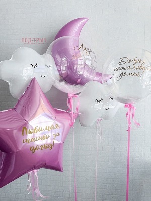 Воздушные шары на выписку девочки-3