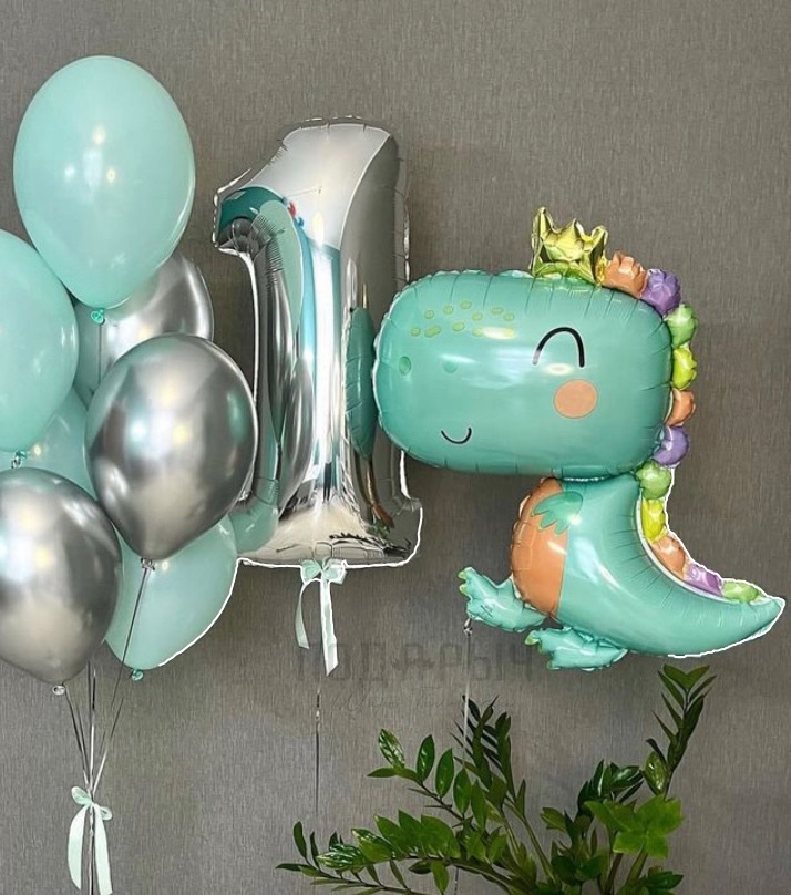 Шары на годик мальчику c динозавром