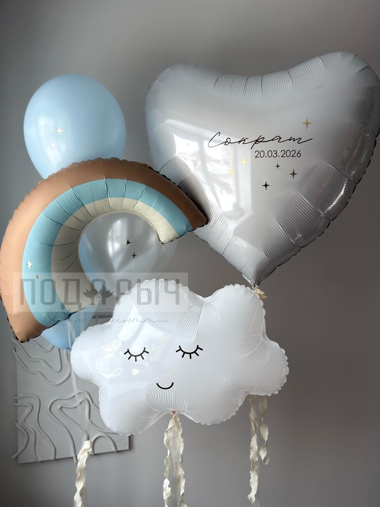 Сет шаров на выписку для мальчика
