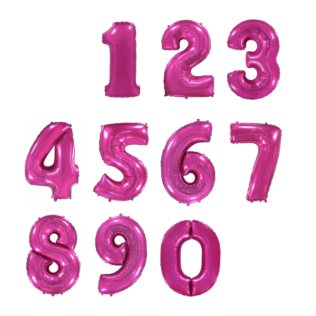 Фольгированные цифры (Фуксия)