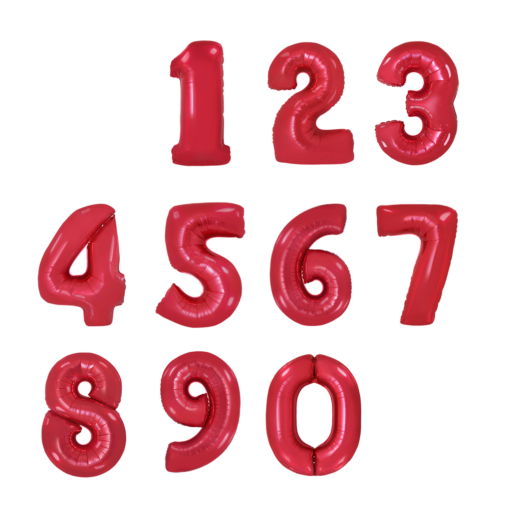 Фольгированные цифры (Красный)