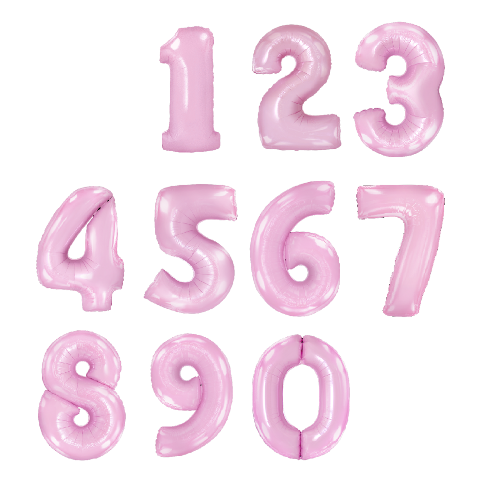Фольгированные цифры (Розовый)