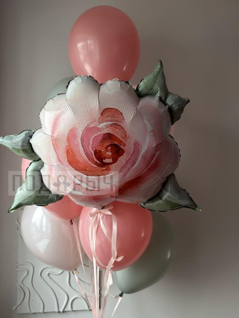Сет шаров с розой