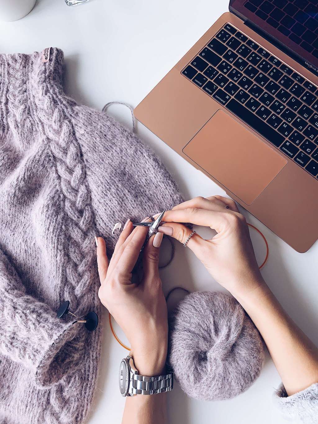 Как определить длину кончика нити для набора петель