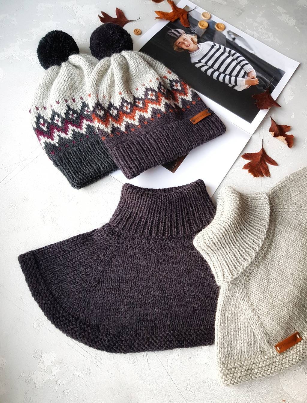 Комплект шапка и манишка "NORDIC_HAT"