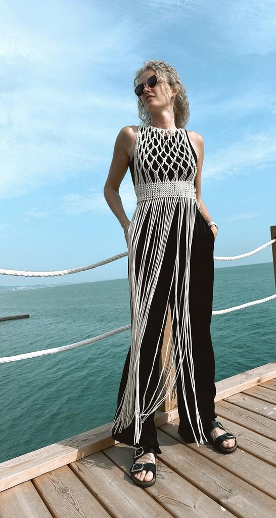 Платье в технике макраме