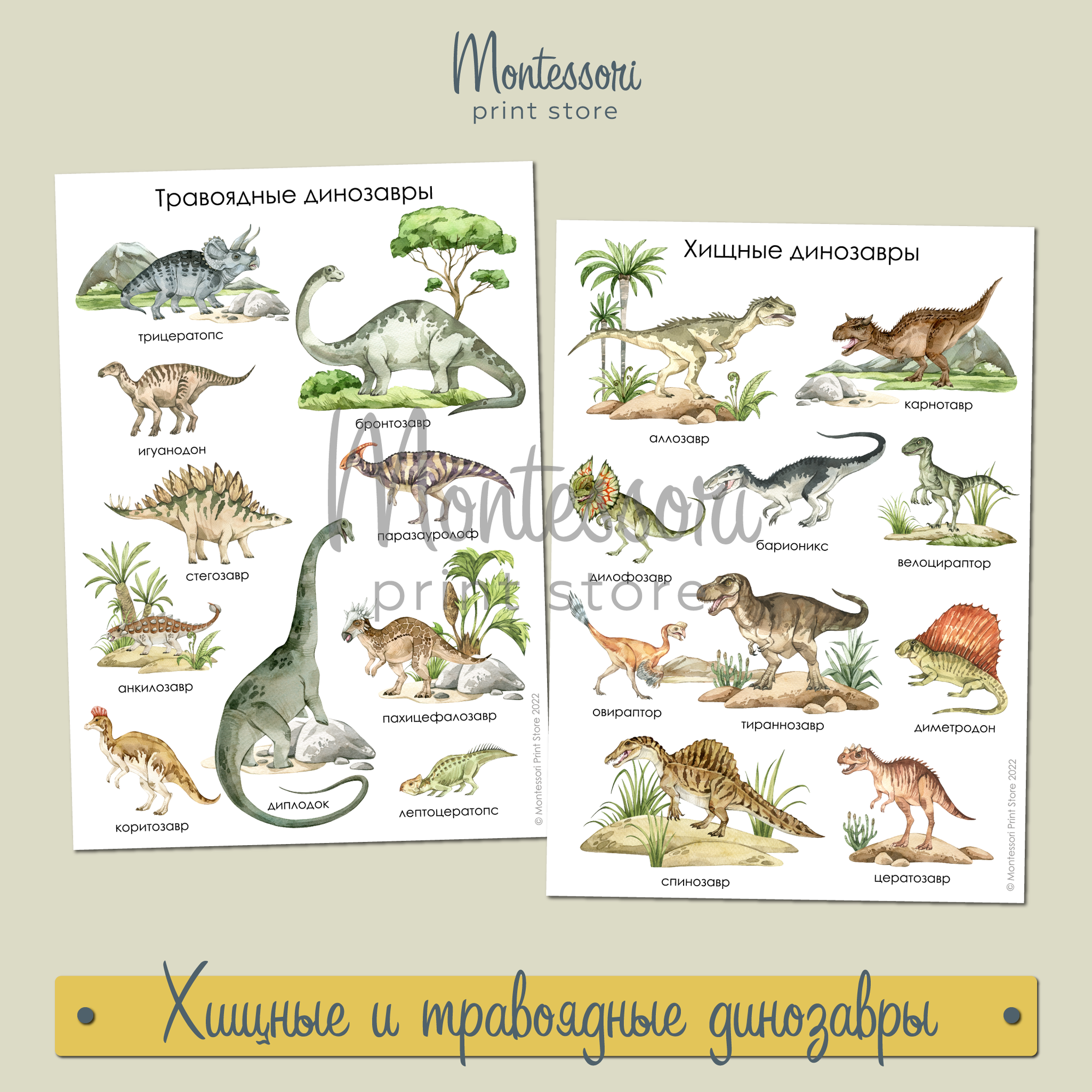 Плакат Динозавры купить и скачать