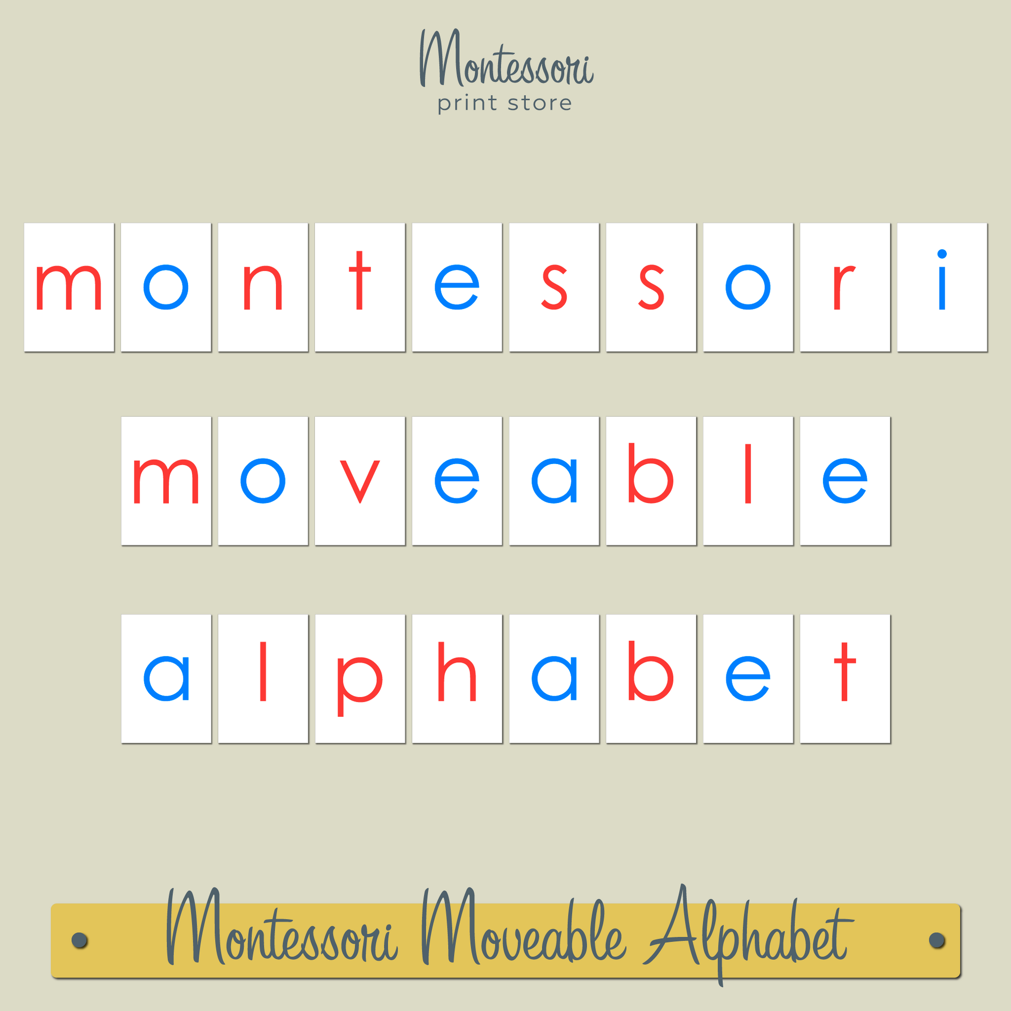 Montessori Moveable Alphabet - Подвижный алфавит Монтессори купить и скачать