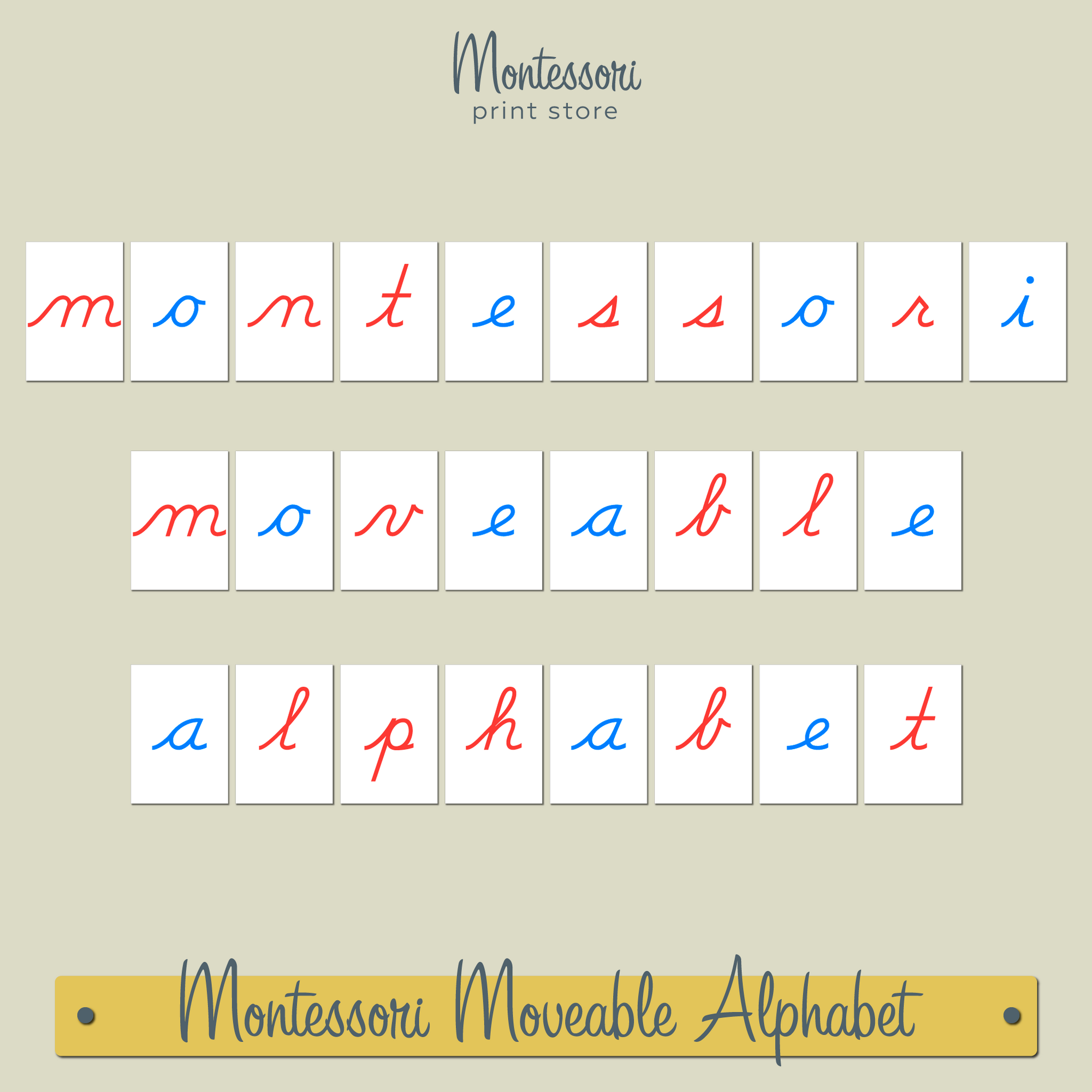 Montessori Moveable Alphabet - Подвижный алфавит Монтессори купить и скачать