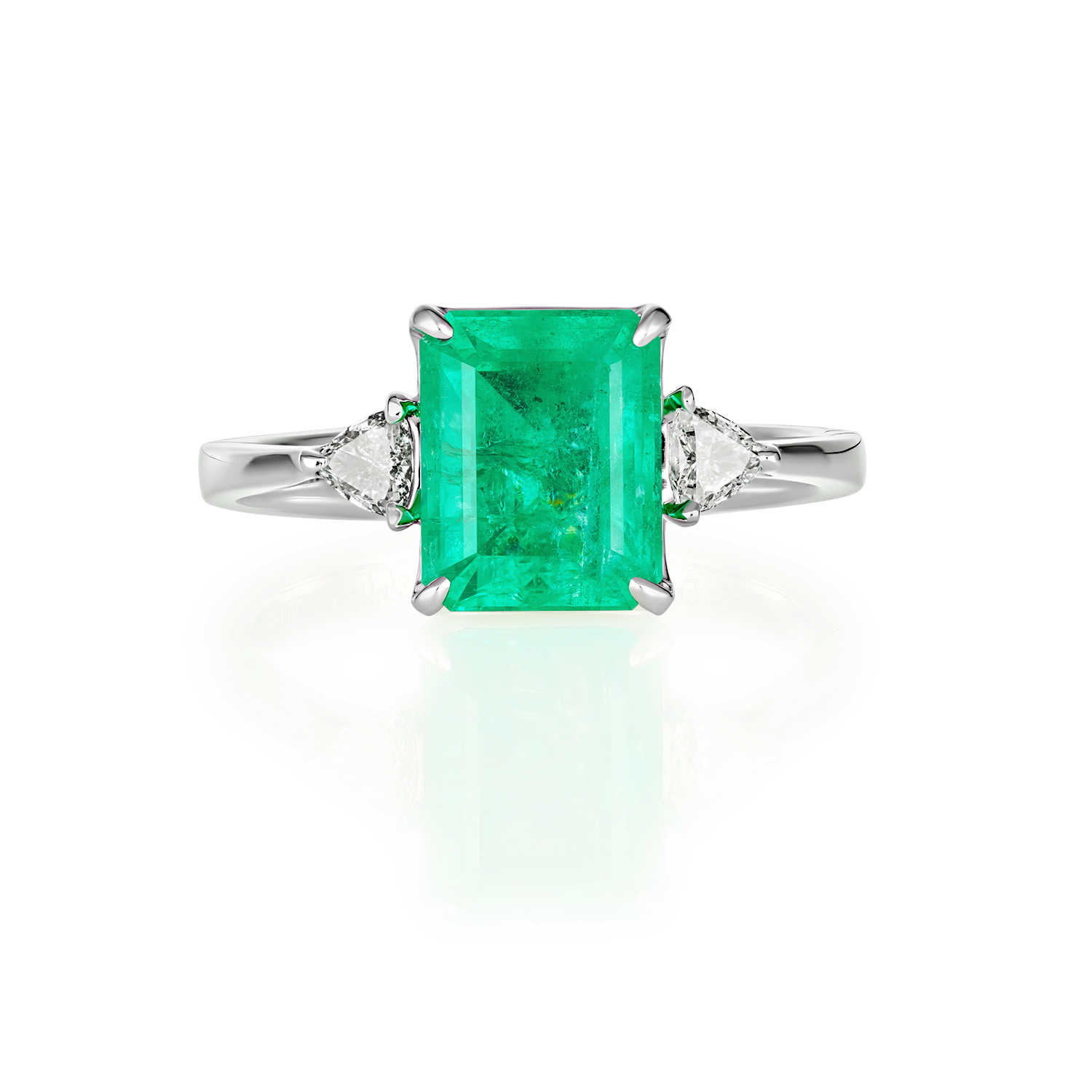 Кольцо с изумрудом 2 кт и бриллиантами