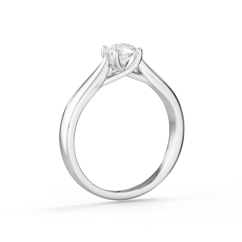 Кольцо с бриллиантом огранки круг