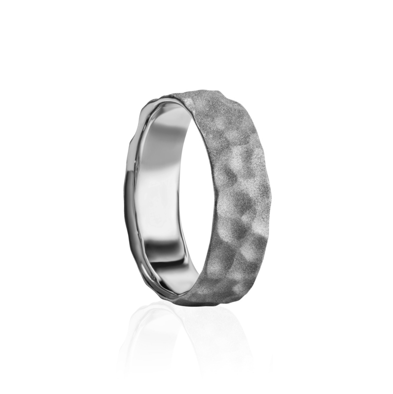 Обручальное кольцо "Волны" с матовой песчаной поверхностью (от 3,5 мм)
