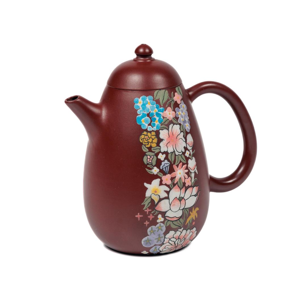 Чайник Гао Лун Дань «Цветы», глина Чжу Ни, 170 мл