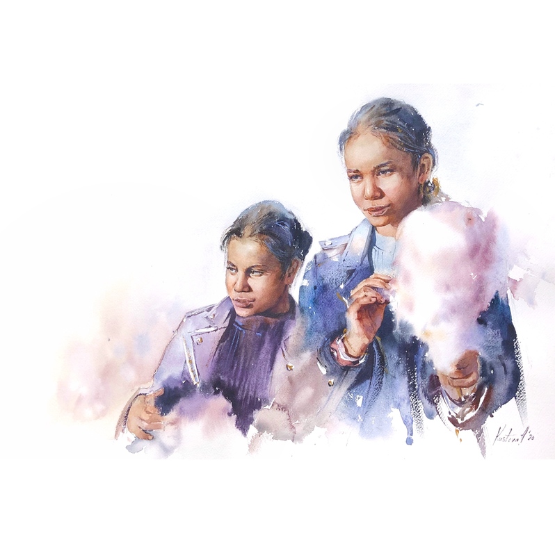 Painting “Two girls”