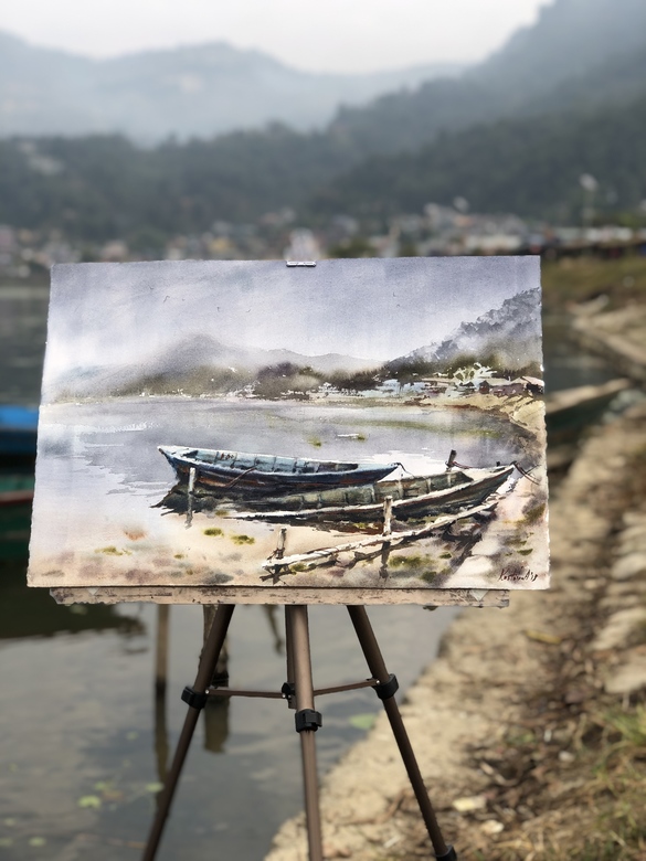 Painting “Phewa lake”
