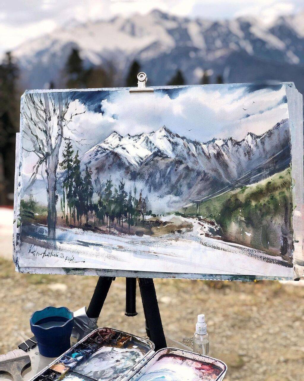Painting “Sochi mountains“