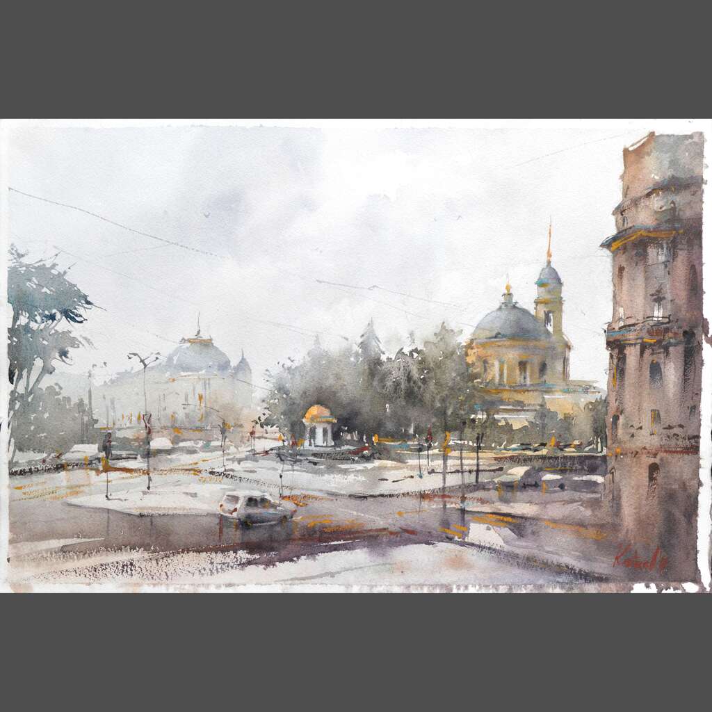 Painting “Rainy Moscow“