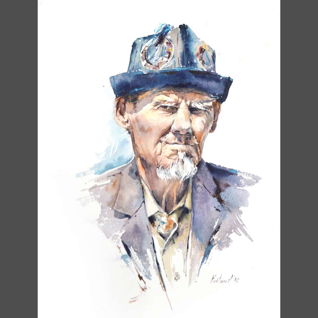Painting “Kyrgyz old man“