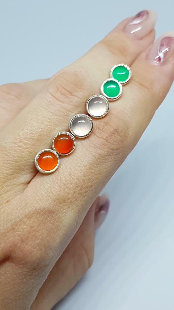 Серьги Dot халцедон