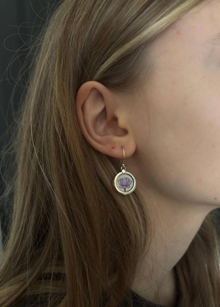 серьги с лотосом#2